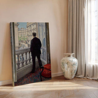 Jeune homme à sa fenêtre - Gustave Caillebotte | Reproduction Tableau Décoration murale affiche copie