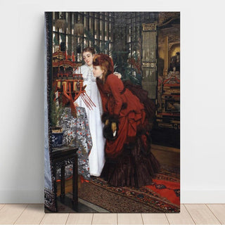 Jeunes femmes regardant Objets Japonais - James Tissot | Reproduction Tableau Décoration murale affiche copie