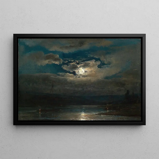 Johan Christian Dahl - Elblandschaft bei Dresden im Mondschein.webp