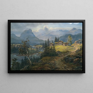 Johan Christian Dahl - View Of ylo Farm Valdres.webp