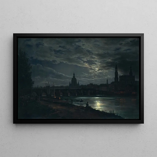 Johan Christian Dahl - View of Dresden by Moonlight.webp