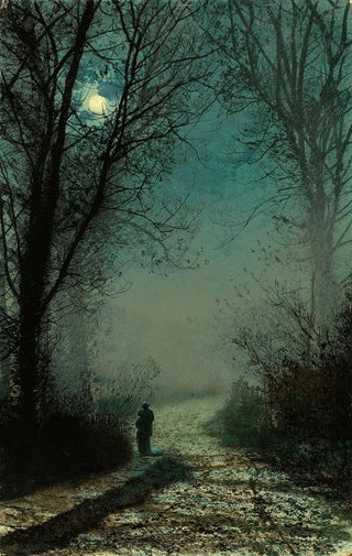 John Atkinson Grimshaw - Lovers on a moonlit lane.webp