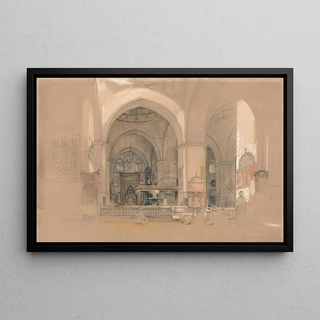 John Frederick Lewis - Interior of the Great Mosque Ulucami Bursa Turkey.webp
