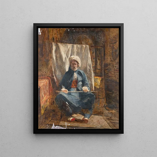 John Frederick Lewis - Sketch for In the Bezestein El Khan Khalil Cairo.webp