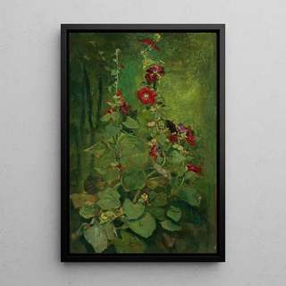 John La Farge - Red Hollyhocks.webp