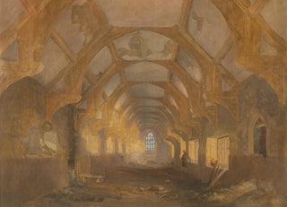 John Sell Cotman - Interior of a Dormitory of the Ipswich Blackfriars at the End of its Period of Occupation by Ipswich School.webp