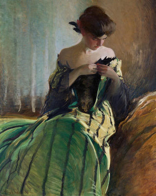 John White Alexander - Study in Black and Green.webp