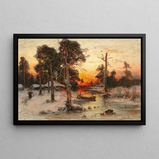 Julius Sergius Klever - Returning Home At Sunset.webp