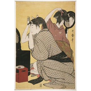 Kami-yui - La coiffure - Kitagawa Utamaro | Reproduction Tableau Décoration murale affiche copie
