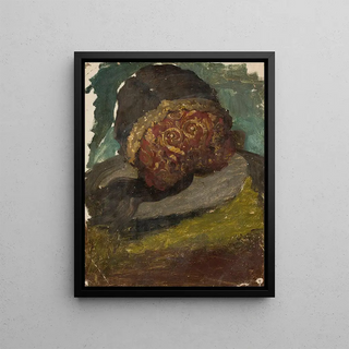 Kazimierz Alchimowicz - Womans head in a cap back view study for the painting Defence of Olsztyn by Karliski.webp