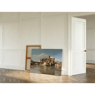 L'Île et le pont San Bartolomeo, Rome - Jean-Baptiste-Camille Corot | Reproduction Tableau Décoration murale affiche copie