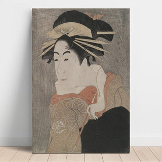 L'acteur Matsumoto Yonesaburō dans le rôle de Shinobu, posant en courtisane Kewaizaka no Shōshō, dans la pièce Un mélange d'histoires de vengeance - Tōshūsai Sharaku | Reproduction Tableau Décoration murale affiche copie