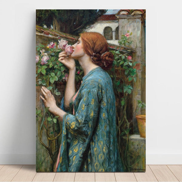 Maalauksen jäljennös L:n sielu ruusussa - John William Waterhouse