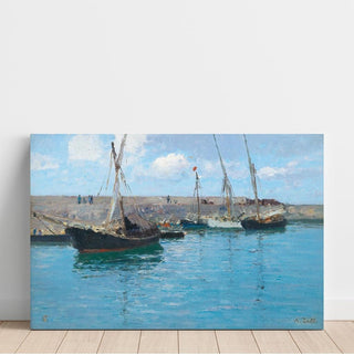 L'embarcadère de Krems - Alfred Zoff | Reproduction Tableau Décoration murale affiche copie