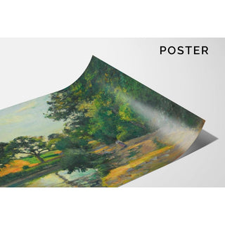 L'étang Au Soleil Couchant, Montfoucault - Camille Pissarro | Reproduction Tableau Décoration murale affiche copie