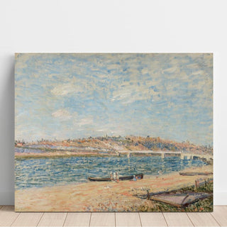 La Berge à Saint-Mammès - Alfred Sisley | Reproduction Tableau Décoration murale affiche copie