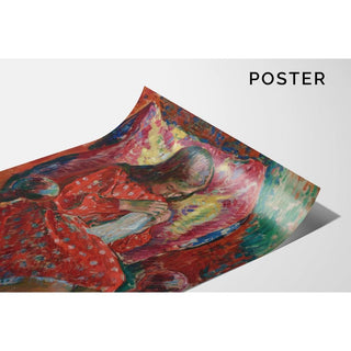 La Petite Couseuse - Henri Lebasque | Reproduction Tableau Décoration murale affiche copie