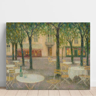 La Place des buveurs d'eau, Aix-les-Bains - Henri Le Sidaner | Reproduction Tableau Décoration murale affiche copie