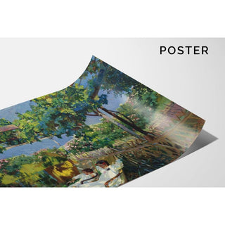 La Sieste dans le jardin - Joaquín Sorolla | Reproduction Tableau Décoration murale affiche copie