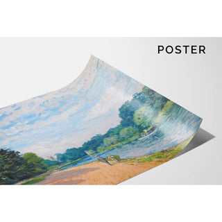 La Tamise avec Hampton Church - Alfred Sisley | Reproduction Tableau Décoration murale affiche copie