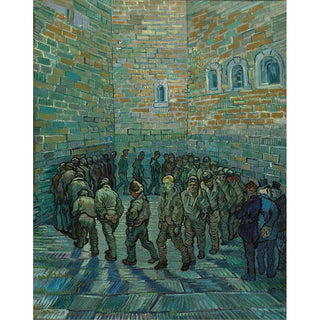 La cour de la prison - Vincent van Gogh | Reproduction Tableau Décoration murale affiche copie