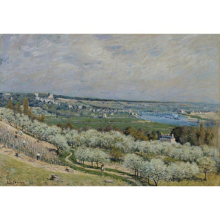 La terrasse de Saint-Germain, printemps - Alfred Sisley | Reproduction Tableau Décoration murale affiche copie