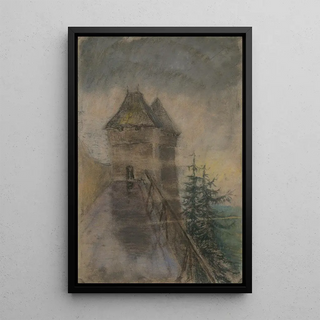 Ladislav Mednynszky - Entrance to the castle.webp