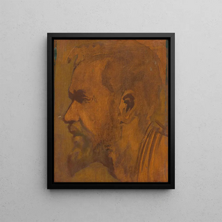 Ladislav Mednynszky - Head Study of a Thinker.webp