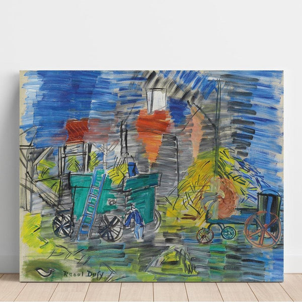 Maalauksen jäljennös Le Dépiquage Bleu - Raoul Dufy