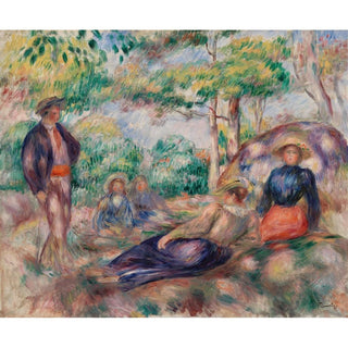 Le Repos sur l'herbe - Pierre-Auguste Renoir | Reproduction Tableau Décoration murale affiche copie