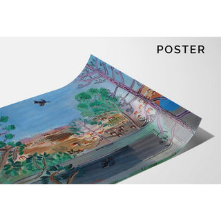 Le Réservoir à Golfe-Juan, à l'Oiseau - Raoul Dufy | Reproduction Tableau Décoration murale affiche copie