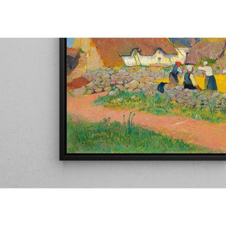 Le battage du blé au village - Henry Moret | Reproduction Tableau Décoration murale affiche copie