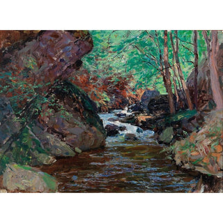 Le cours d'un ruisseau - Alfred Zoff | Reproduction Tableau Décoration murale affiche copie