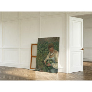 Le jardinier - Vieux paysan au chou - Camille Pissarro | Reproduction Tableau Décoration murale affiche copie