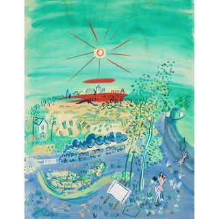 Le train bleu - Raoul Dufy | Reproduction Tableau Décoration murale affiche copie