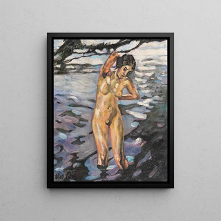 Leo Putz - Badende stehender weiblicher Akt.webp