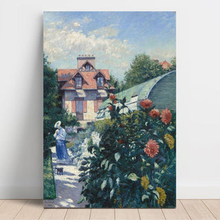 Les Dahlias, jardin à Petit Gennevilliers - Gustave Caillebotte | Reproduction Tableau Décoration murale affiche copie