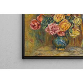 Les Roses au Rideau Bleu - Pierre-Auguste Renoir | Reproduction Tableau Décoration murale affiche copie