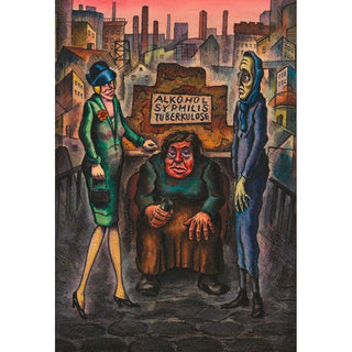 Les trois fléaux du peuple - Karl Wiener | Reproduction Tableau Décoration murale affiche copie