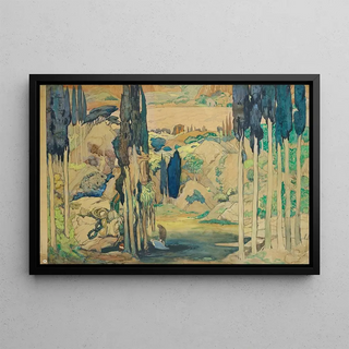 Lon Bakst - Stage design for Daphnis et Chlo Acts I and III.webp