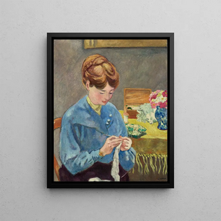 Louis Valtat - Femme tricotant.webp