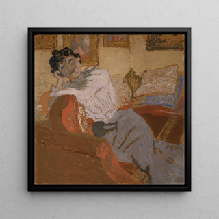 Taidetuloste | Madame Hessel sur le canapé - Édouard Vuillard