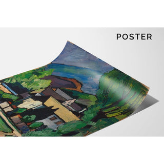 Maisons de village bavaroises sous les arbres - Alexander Kanoldt | Reproduction Tableau Décoration murale affiche copie