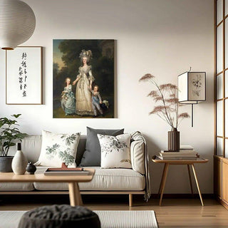 Marie Antoinette et ses enfants au Trianon d'Adolf Ulrik Wertmüller | Reproduction Tableau Décoration murale affiche copie