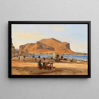 Martinus Rrbye - Palermo Harbor with a View of Monte Pellegrino.webp