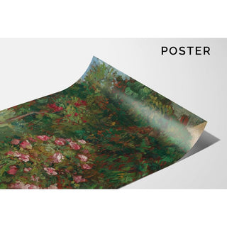 Massif de Fleurs, Jardin du Petit Gennevilliers - Gustave Caillebotte | Reproduction Tableau Décoration murale affiche copie