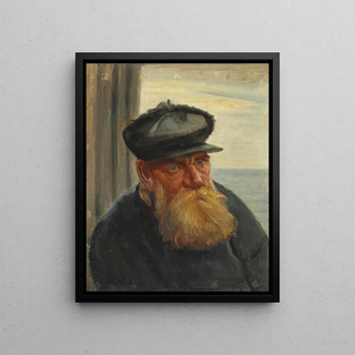 Michael Ancher - En skagensfisker med havet i baggrunden.webp