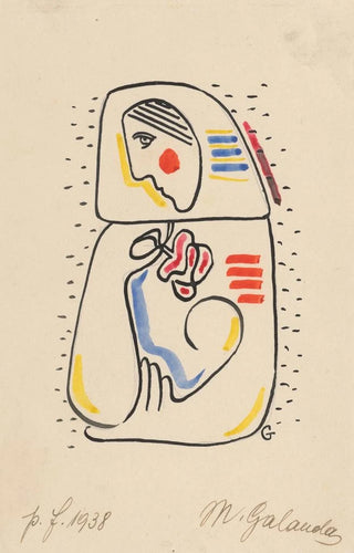 Mikul Galanda - Mother Mother with a Child and a Flower.webp