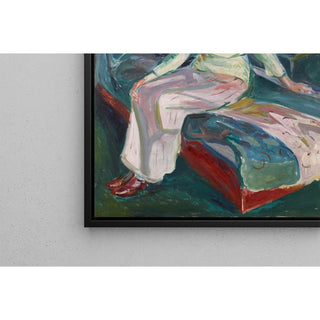 Modèle assis sur le canapé - Edvard Munch | Reproduction Tableau Décoration murale affiche copie
