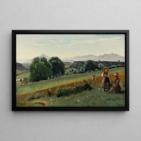 Maalauksen jäljennös Mornex Au Fond, Le Môle de Jean-Baptiste-Camille Corot